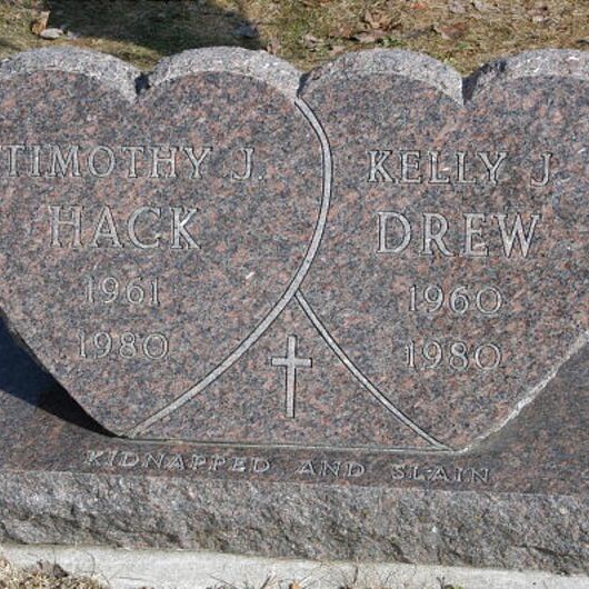 The gravestones of Tim Hack and Kelly Drew at Hebron Cemetery in Wisconsin. Ryan Whisner, Associated Press via Deseret News - Ryan Whisner, Associated Press via Deseret News