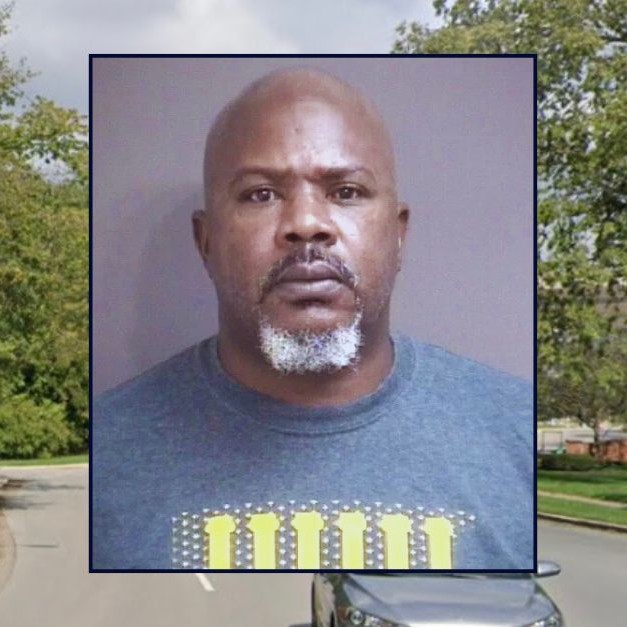 Inset: Dana J. Shepherd (IMPD). Background: The area in Indianapolis where Shepherd killed his former neighbor (Google Maps). - lawandcrime